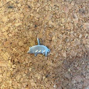 Vintage Pig Sterling Silver Charm